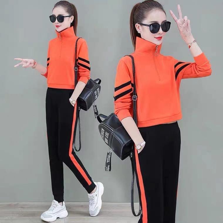 Bộ Đồ Thể Thao Cotton Dài Tay Thời Trang Dành Cho Nữ