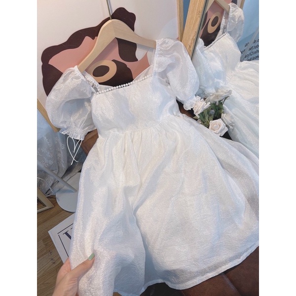 ĐẦM BABYDOLL TRẮNG NƠ LƯNG