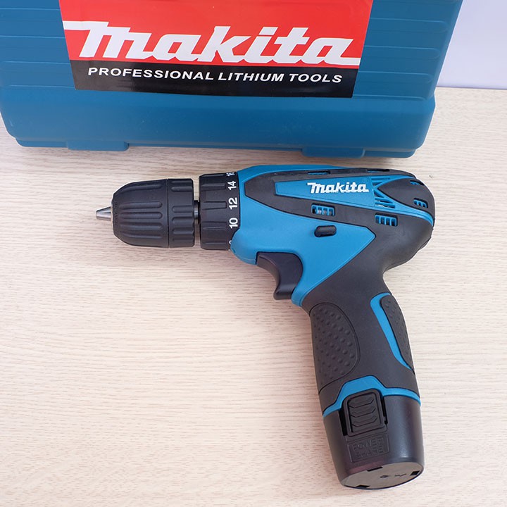 Máy khoan pin cầm tay Makita 12V - Máy khoan bắt vít cầm tay - Tặng Mũi Khoan