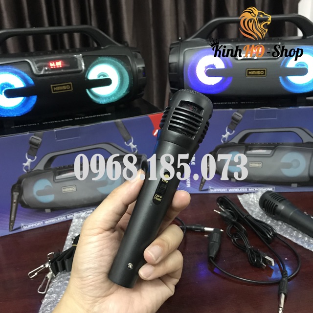 [CHÍNH HÃNG] Loa Bluetooth Karaoke Kimiso S3 Kèm Mic - Siêu Bền, Bass Chắc Nịch, Hát Cực Đã 🌺FREESHIP🌺