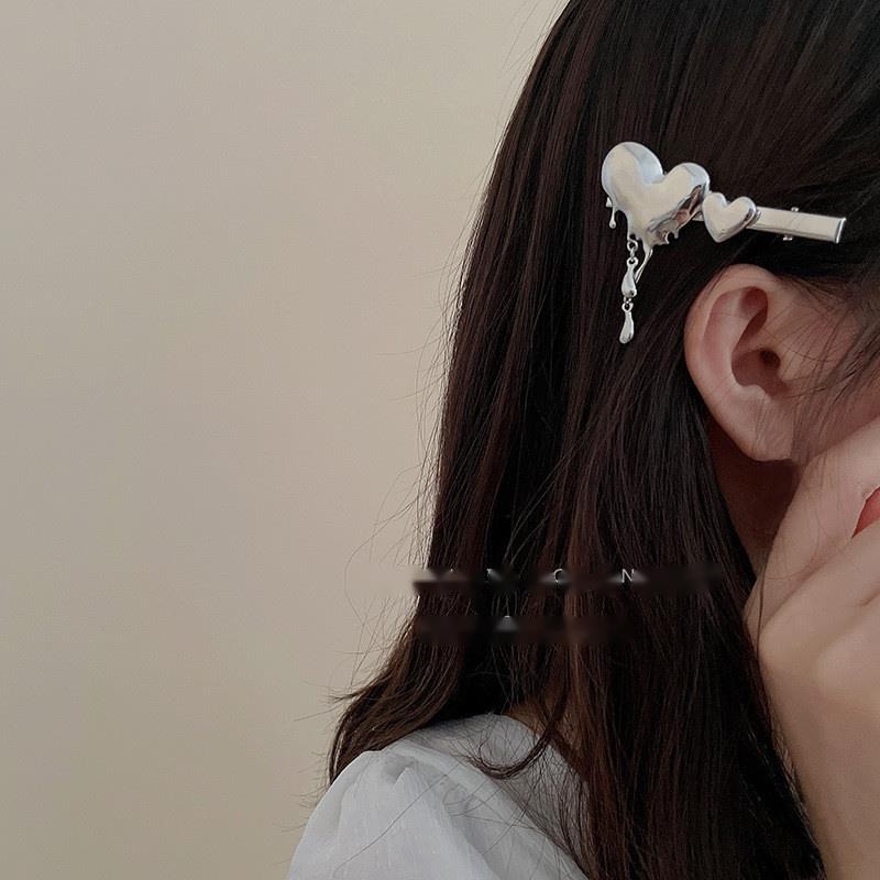 Kẹp Tóc Mỏ Vịt Đính Đá Giọt Nước Kiểu hip-hop Cá Tính Cho Nữ