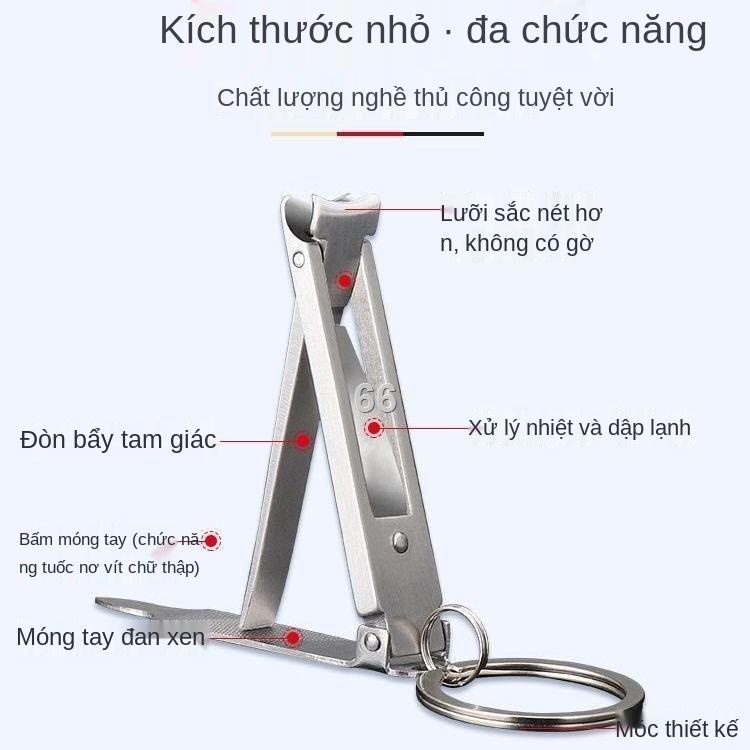 FCắt móng tay nghề thủ công của Đức Cắt móng tay siêu mỏng cầm tay đa chức năng cắt móng tay đơn gắn một chiếc với móc k