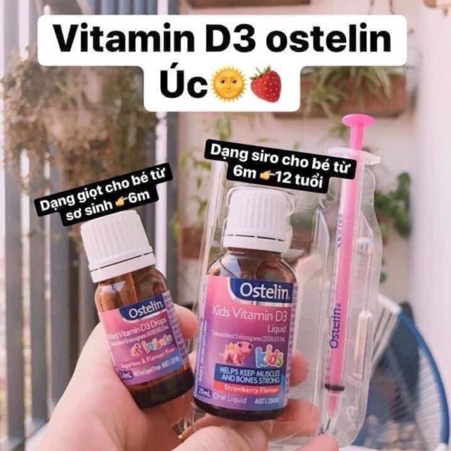 Vitamin D3 Ostelin Úc cho bé