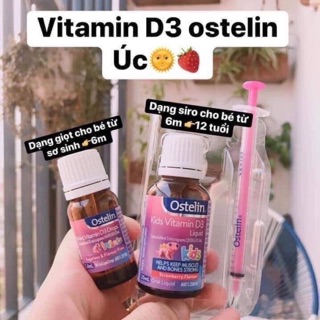 Vitamin D3 Ostelin Úc cho bé