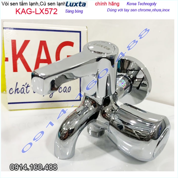 Vòi sen lạnh gắn tường Luxta KAG-LX572 tay gạt, Củ sen nước mạnh chrome bóng thiết kế đẹp chất lượng siêu bền