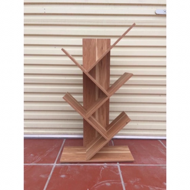 KỆ SÁCH XƯƠNG CÁ VÂN GỖ 3 TẦNG