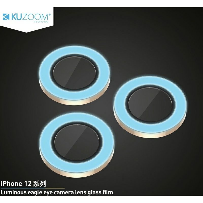Bộ 3 Mắt Dán Camera Dạ Quang Phát Ánh Sáng Iphone 12/12 Pro/12 Pro Max/11 Pro Max Hàng Chính Hãng KUZOOM Siêu HOT