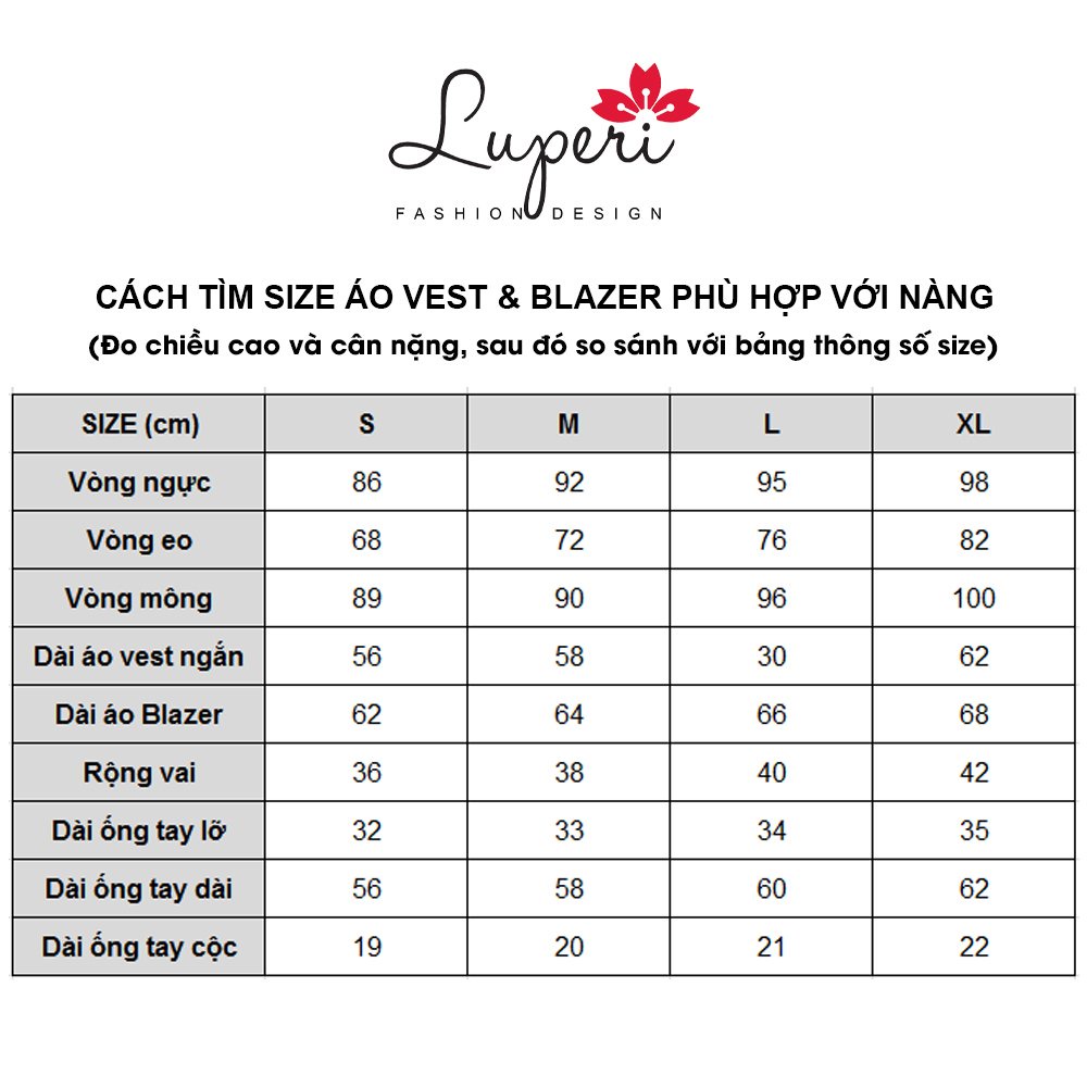 Áo Vest Nữ Công Sở Vest Đen Blazer Luperi dáng ngắn chiết eo cổ vest gập tay lỡ 1 hàng cúc trẻ trung LFVEST077