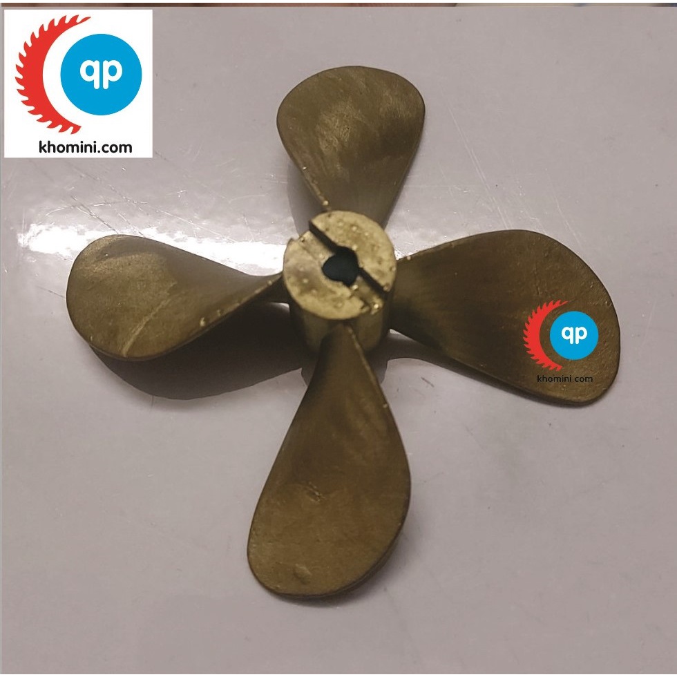 Chân Vịt Mô Hình 4 Cánh, 5cm, Thuận, Nghịch, Tàu mô hình điều khiển RC