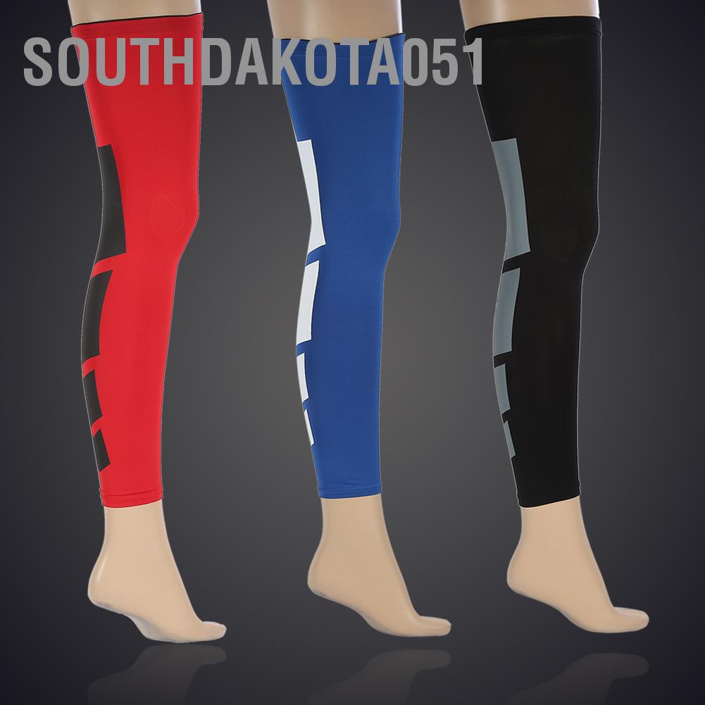Southdakota051 3 Colors M/L Elastic Anti-slip Long Calf Support Leg Compression Sleeve For Outdoor Sports