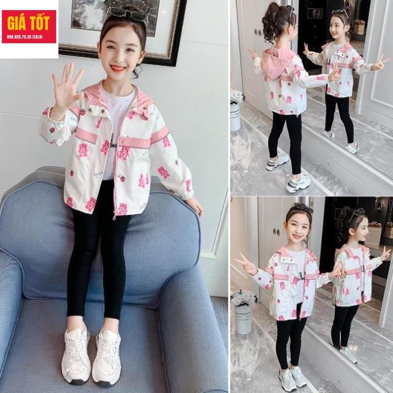 Áo phao dáng dài cho bé gái 20kg 30kg 40kg ☑️ áo khoác cho bé gái 10 tuổi (3 - 12 tuổi)