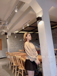 Áo len ép tay bồng