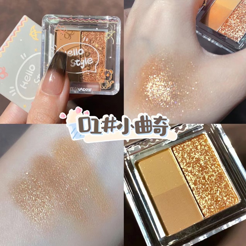 Bảng Phấn Mắt Kerasys Ba Màu Tông Đất Sắc Tố Ngọc Trai Tông Đất Mờ / Matte