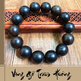 Vòng TRẦM HƯƠNG đen tự nhiên VIP 14 li cao cấp, Vòng đeo tay thơm vĩnh viễn