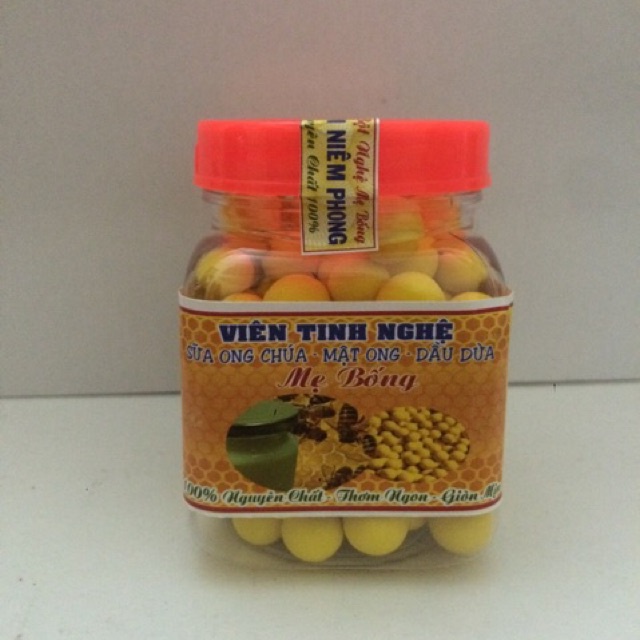 100g viên tinh nghệ mật ong hỗ trợ giảm đau dạ dày, sáng da