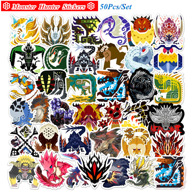 ❉ Monster Hunter Series 02 Stickers ❉ 50Pcs/Set Anime Games DIY Fashion Waterproof Decals Doodle Stickers