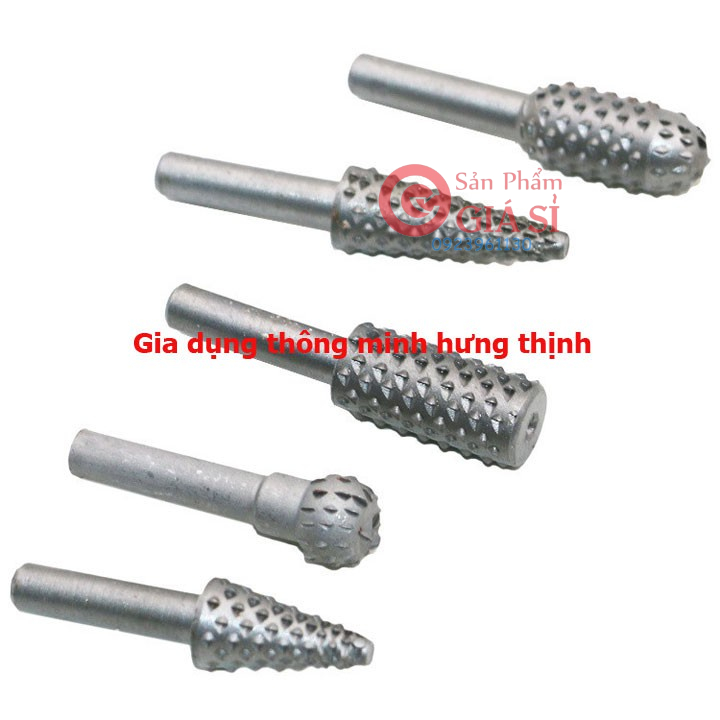 Bộ 5 mũi phay mài khắc làm gỗ lũa đa năng ❤️freeship❤️