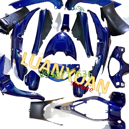 (MỚI ) Fuil Dàn áo xe FUTURE 1 màu XANH TÍM (TẶNG TEM) -Bộ yếm lắp KHÍT xe future đời 2001 đến 2003 ,nhựa ABS LOẠI ĐẸP