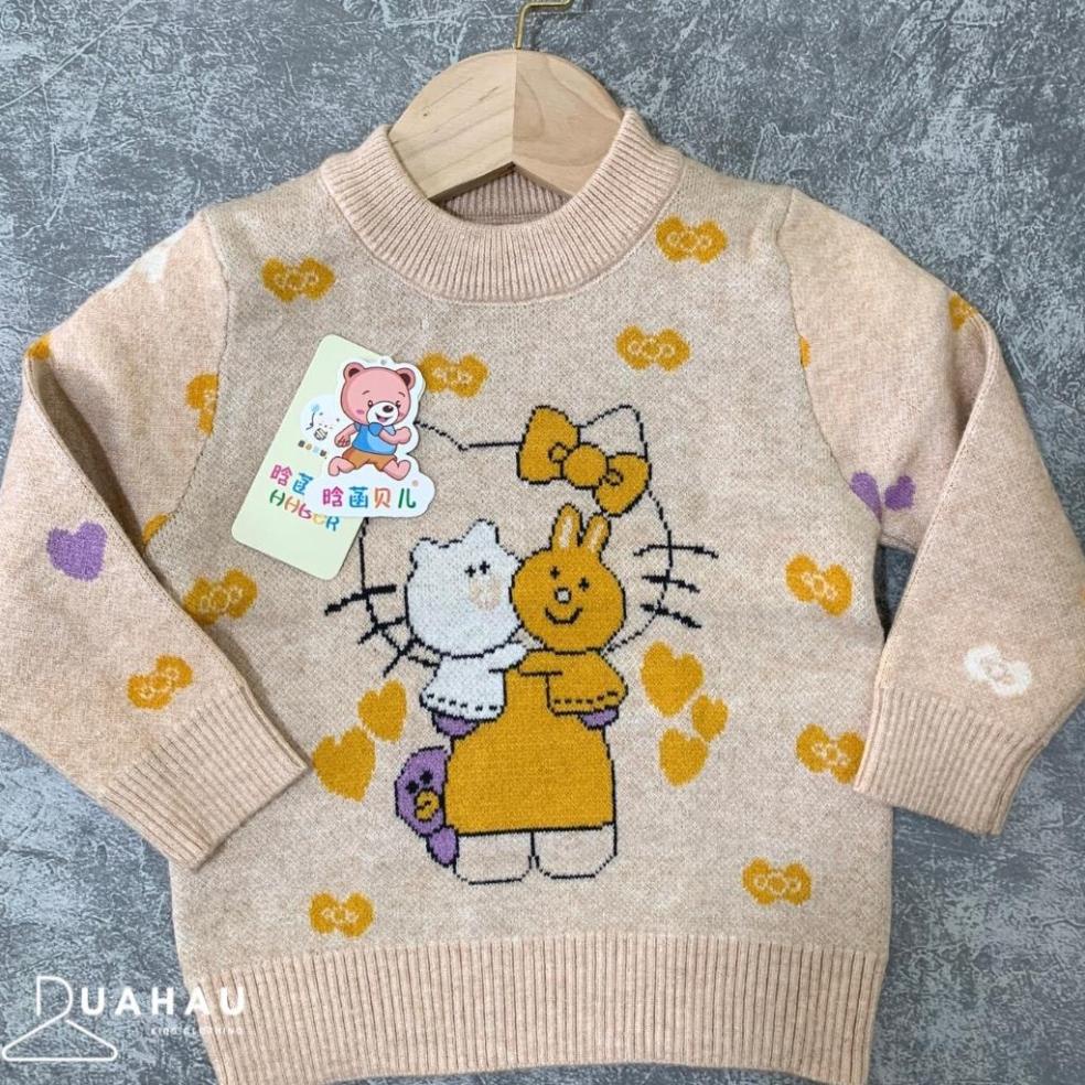 Áo len cổ tròn cho bé trai, bé gái, len dày ấm cho bé từ 8 - 18Kg, sz 80 - 110. .