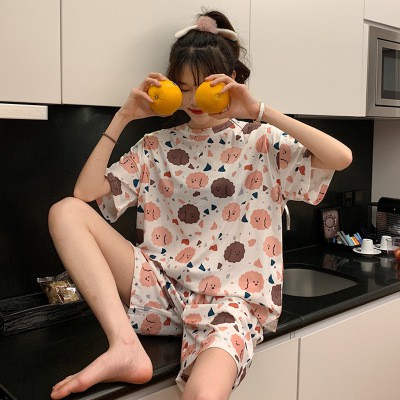 Đồ ngủ nữ ngắn tay LAMODE, bộ mặc ở nhà ngắn tay thoáng mát