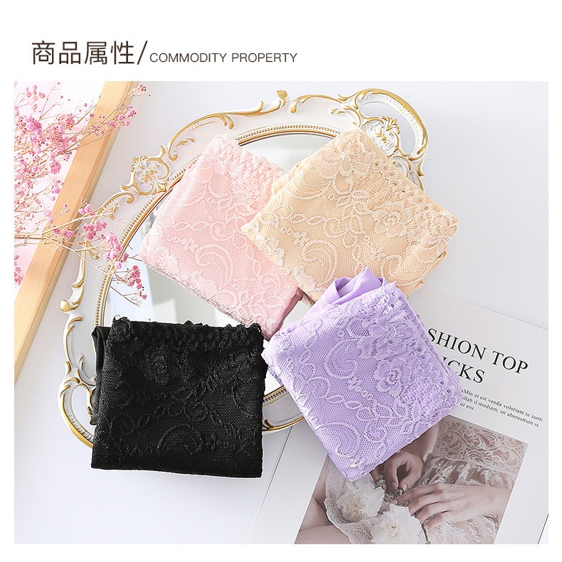 Quần Lót Ren Lưng Cao Không Đường May Thoáng Khí Cỡ Lớn m-6xl Cho Nữ