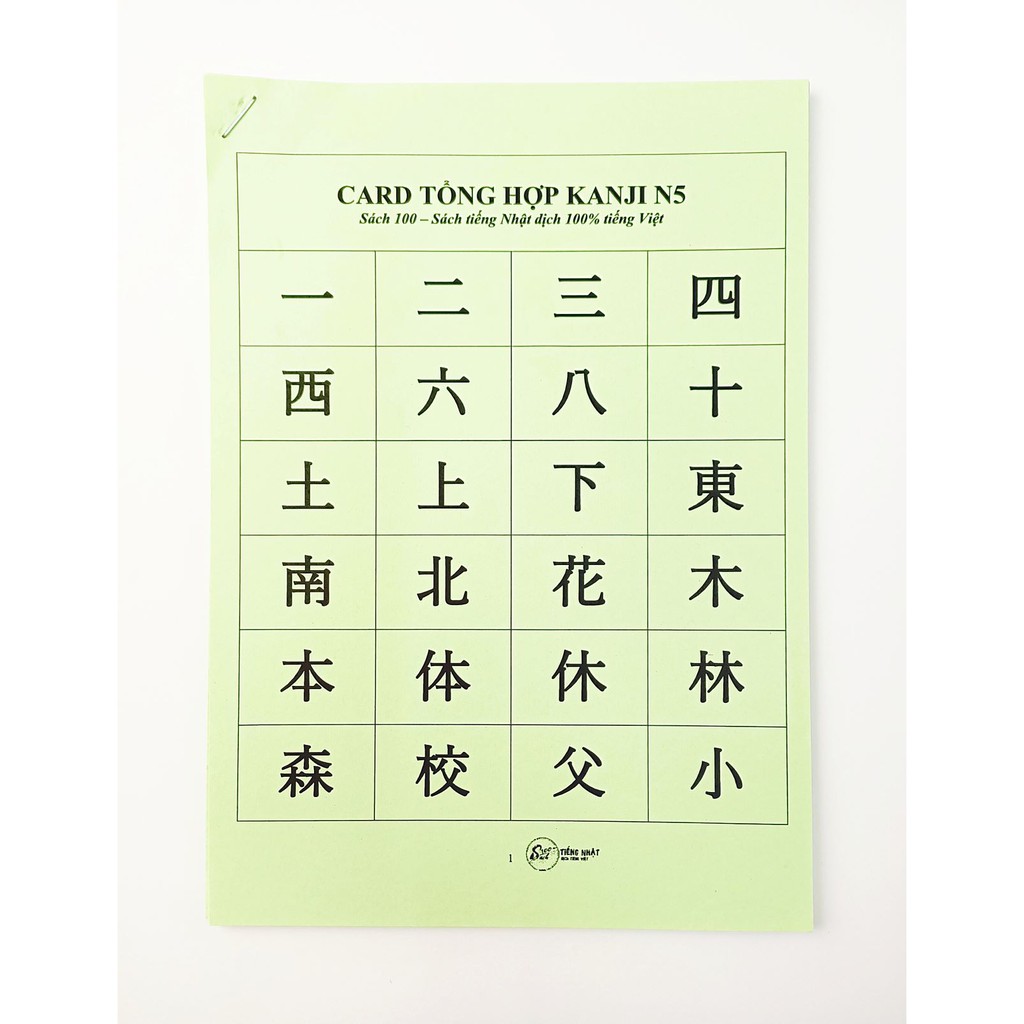 Flashcards Kanji N5+N4 - thẻ học Hán tự tiếng Nhật