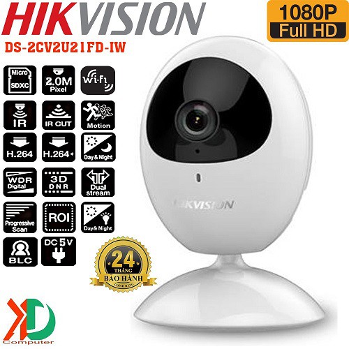 Camera Hikvision IP Cube DS-2CV2U21FD-IW (2.0MP, wifi, góc rộng)