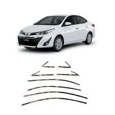 Bộ viền cong + nẹp chân kính đủ bộ xe VIOS 2014-2018 hàng đẹp hàng cao cấp