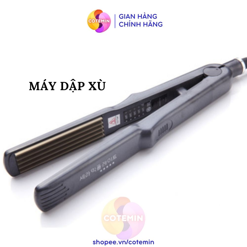 Máy Là Tóc Duỗi Dập Xù Bấm Xù Đa Năng Cao Cấp Hàn Quốc COTEMIN Bảo Hành 36 Tháng