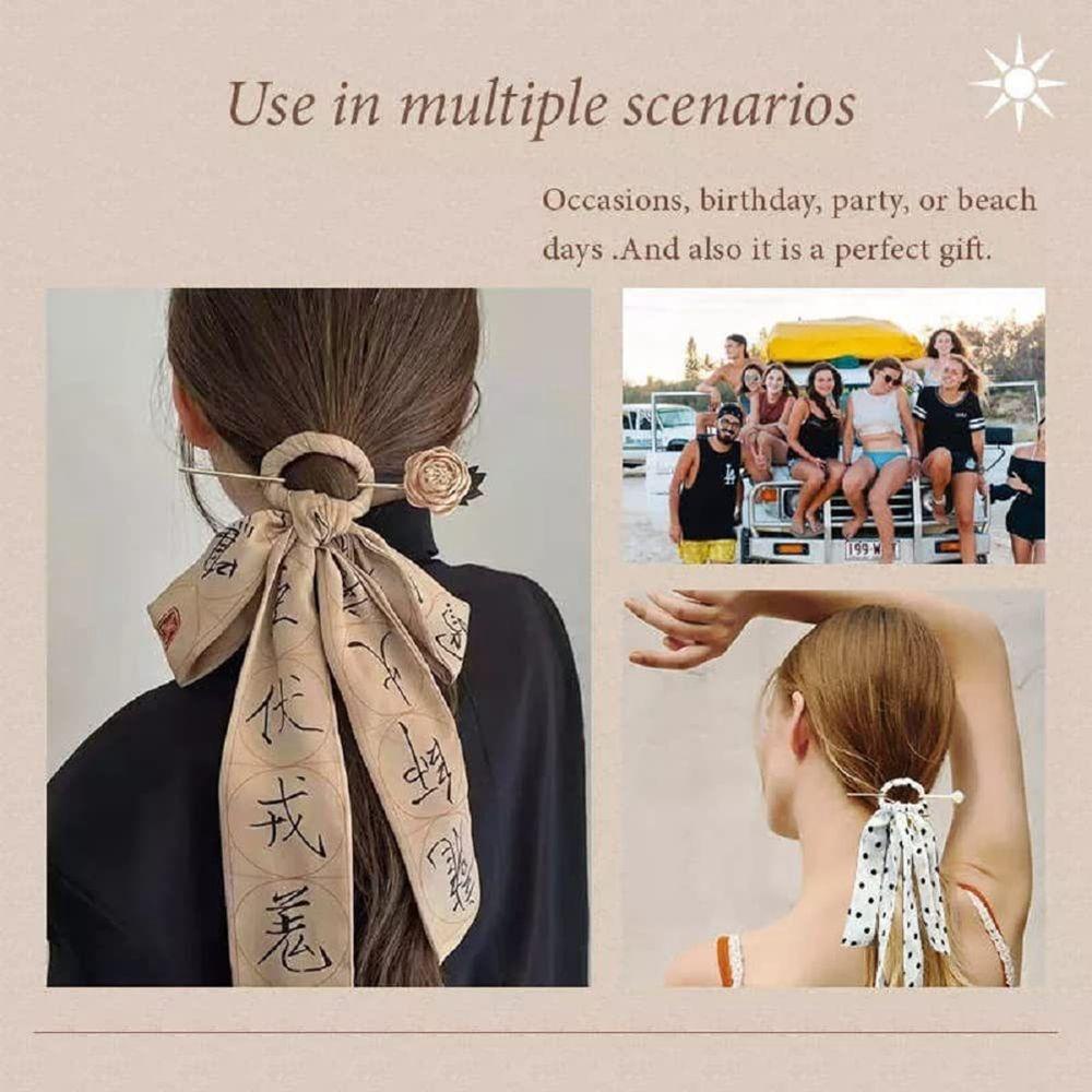 Kẹp Tóc Đuôi Ngựa Chất Liệu Lụa Cao Cấp Thời Trang Giá Đỡ