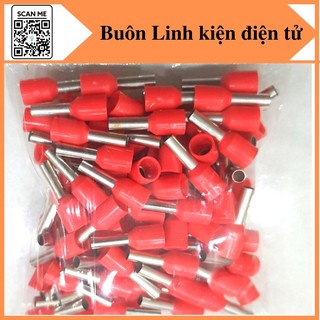 100 Đầu cos kim rỗng 0.5mm, cos pin, đầu cos pin, cosse nối dây 0.5 ly