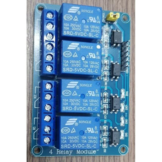 Module Relay 4 Kênh 5V 10A RL4-0510 Âm Kích