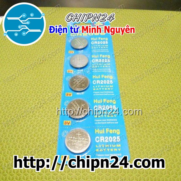 [2 VIÊN] Pin CR2025 Trong Vỉ 3V HUIFENG XANH DƯƠNG