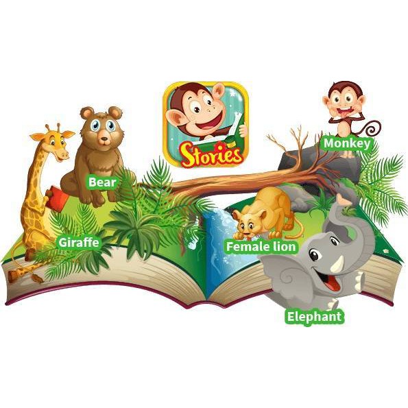 Thẻ học monkey stories cho bé