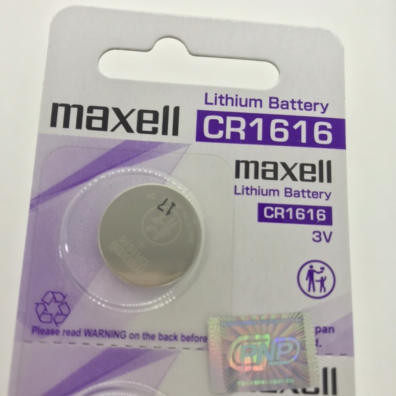 Vĩ 5 viên pin Cúc áo 3V hãng MAXELL Lithium CR1616 nhập khẩu Nhật Bản