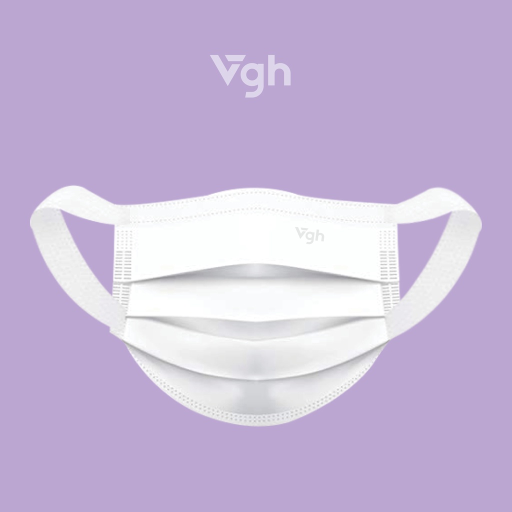 Khẩu trang quai siêu mềm VG Soft Mask lọc khuẩn 95%, dễ thở, không đau tai - Chính hãng VG Healthcare - Hộp 50 chiếc