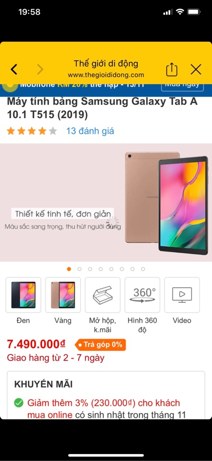 Bao da Samsung Tab A 10.1 inch T515 (2019) | BigBuy360 - bigbuy360.vn