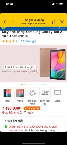 Bao da Samsung Tab A 10.1 inch T515 (2019)