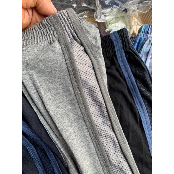Quần Đùi Nam Cotton Phối Lưới, quần ngủ mặc nhà cho nam hàng đẹp