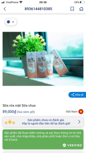 Sữa rửa mặt  mini chính hảng cty