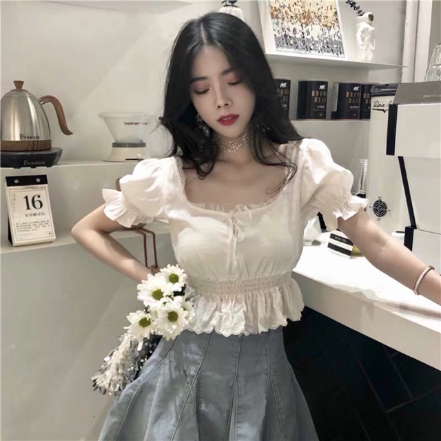 [ ODER ULZZANG] áo croptop