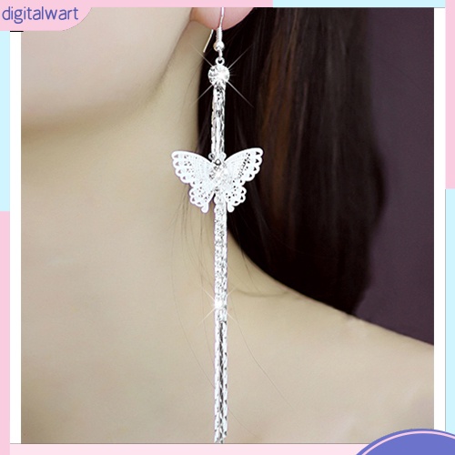 Đôi Khuyên Tai Dài Hình Bướm Đính Đá Thời Trang Cho Nữ