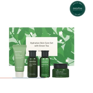 Bộ sản phẩm chăm sóc dưỡng ẩm da innisfree Hydration Skin Care Set with Green Tea