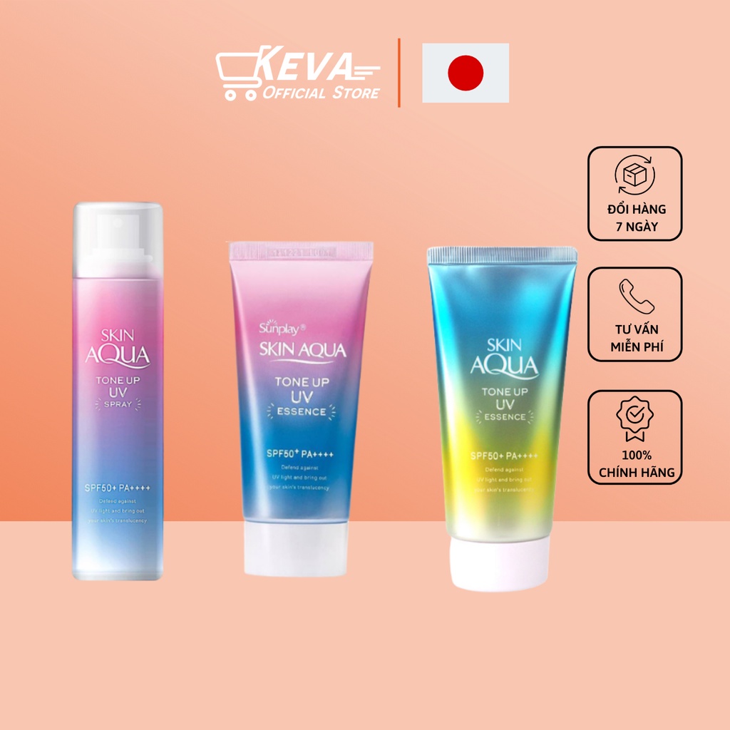 Kem chống nắng Sunplay Skin Aqua Tone up SPF50+ PA++++ 80g kem chống nắng nâng tông da Keva