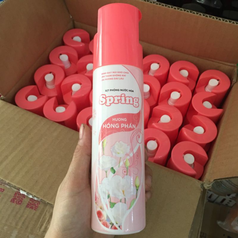 Nước xịt phòng Spring hương Hồng phấn chai 225ml