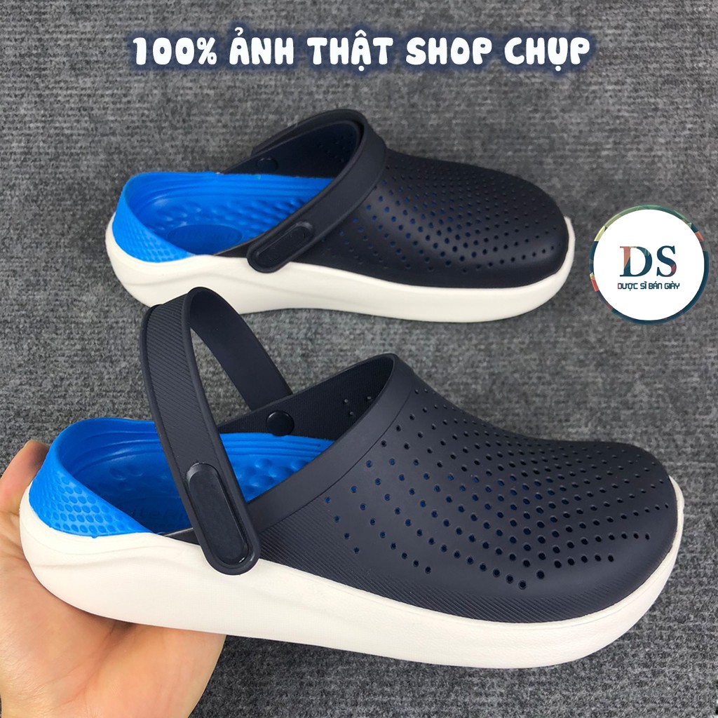 Dép Cross Literide Nam Nữ màu Xanh Navy, Hàng loại 1 full tag, full box hãng