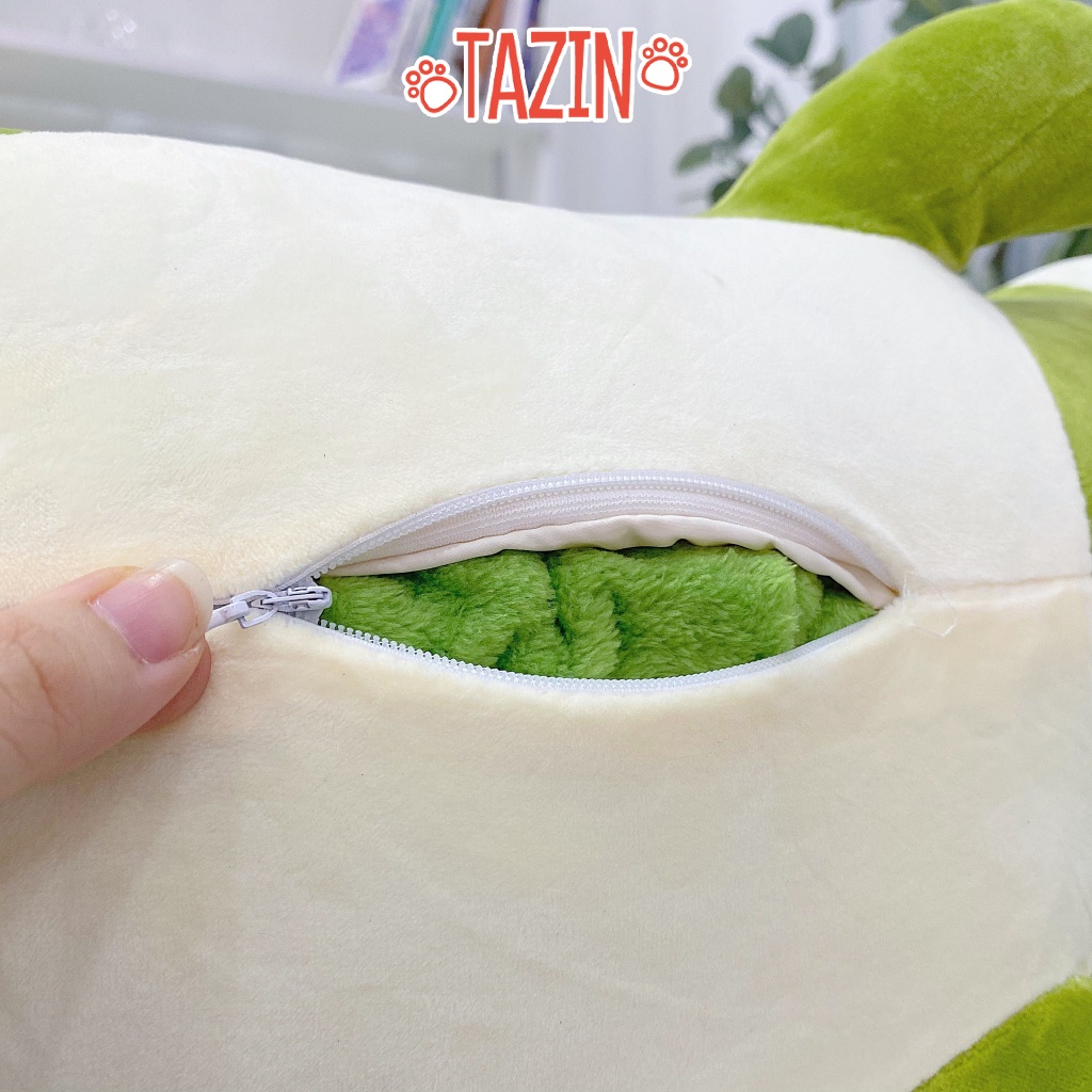 Gối Chăn Khủng Long Bạo Chúa Màu Xanh Lá Cao Cấp Tazin