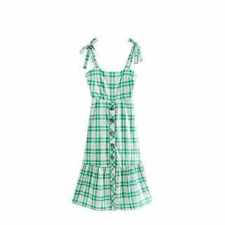 Váy Maxi kẻ xanh