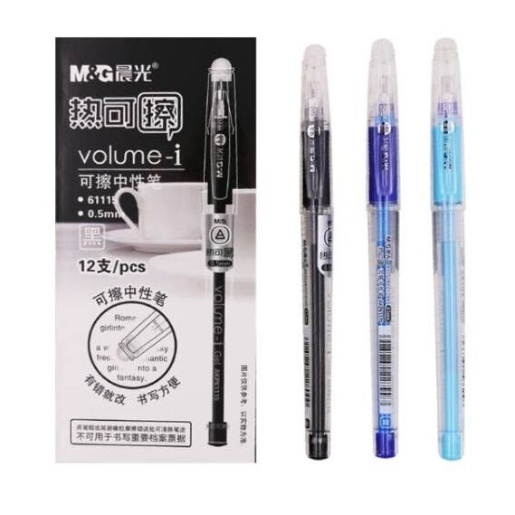 Bút mực gel nước xóa được M&G AKP61115 ngòi 0.5mm I Bút 61115 có ruột 3020  thay thế