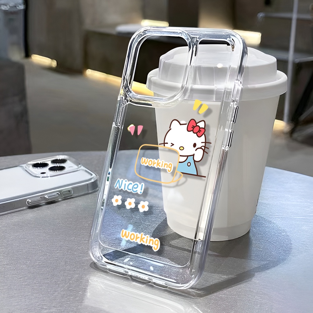 Ốp Điện Thoại Trong Suốt Hình hello kitty Cho iphone 14 Pro Max Plus 13 11 12 7Plus X XR XS Max 7 8 SE 2020